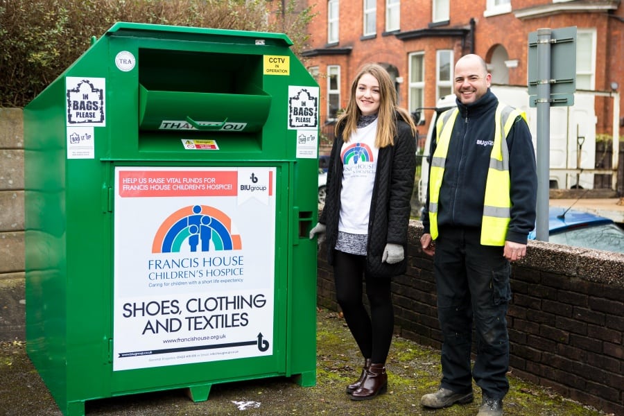 Clothing recycling bank in Altrincham