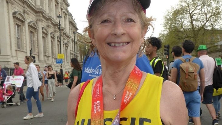 Vanessa Israel at the London Marathon 2018