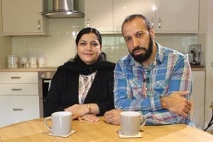 Parents in a family kitchen at Francis House