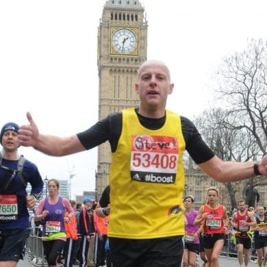 Steve running the London Marathon
