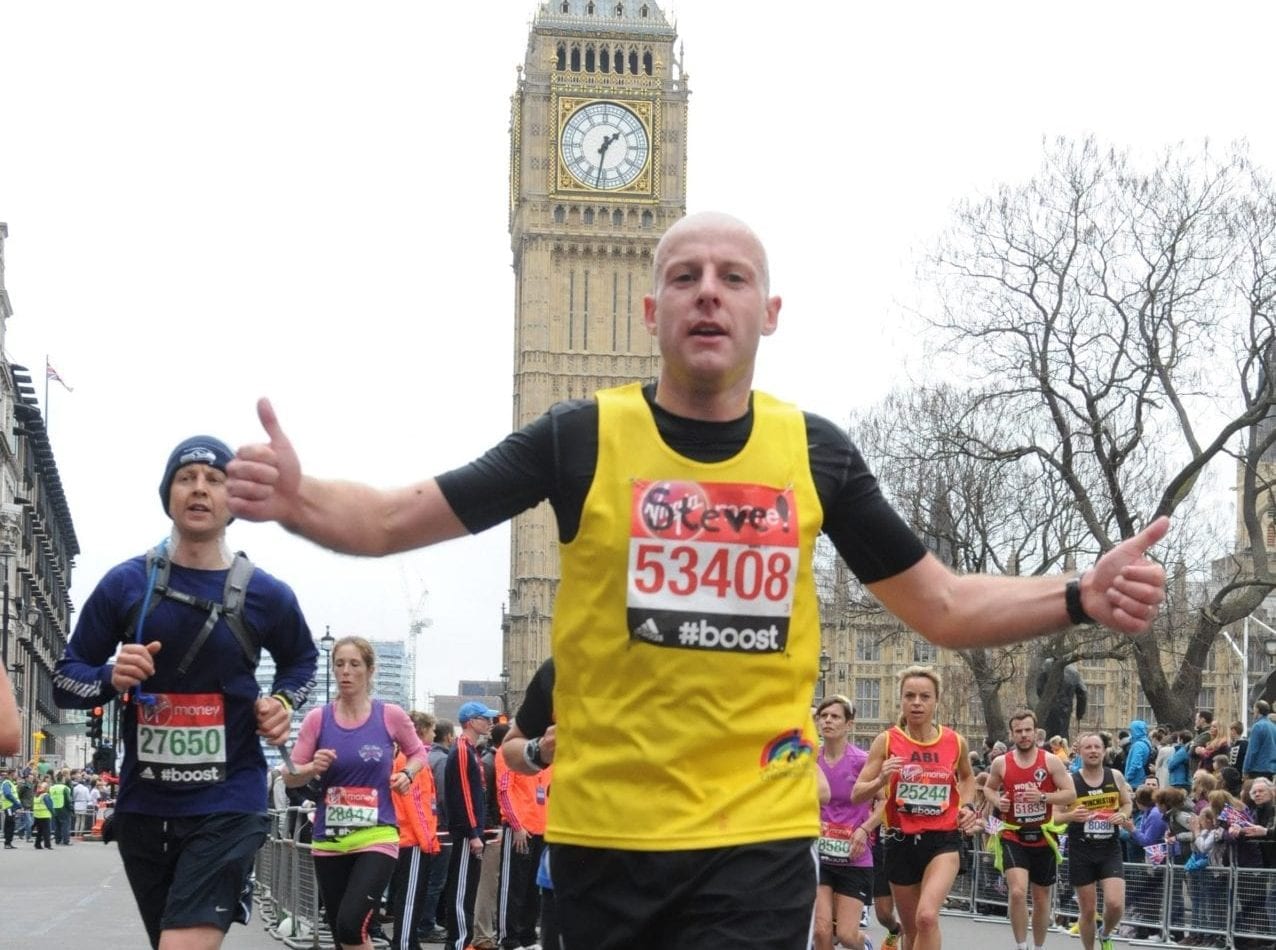 Steve running the London Marathon