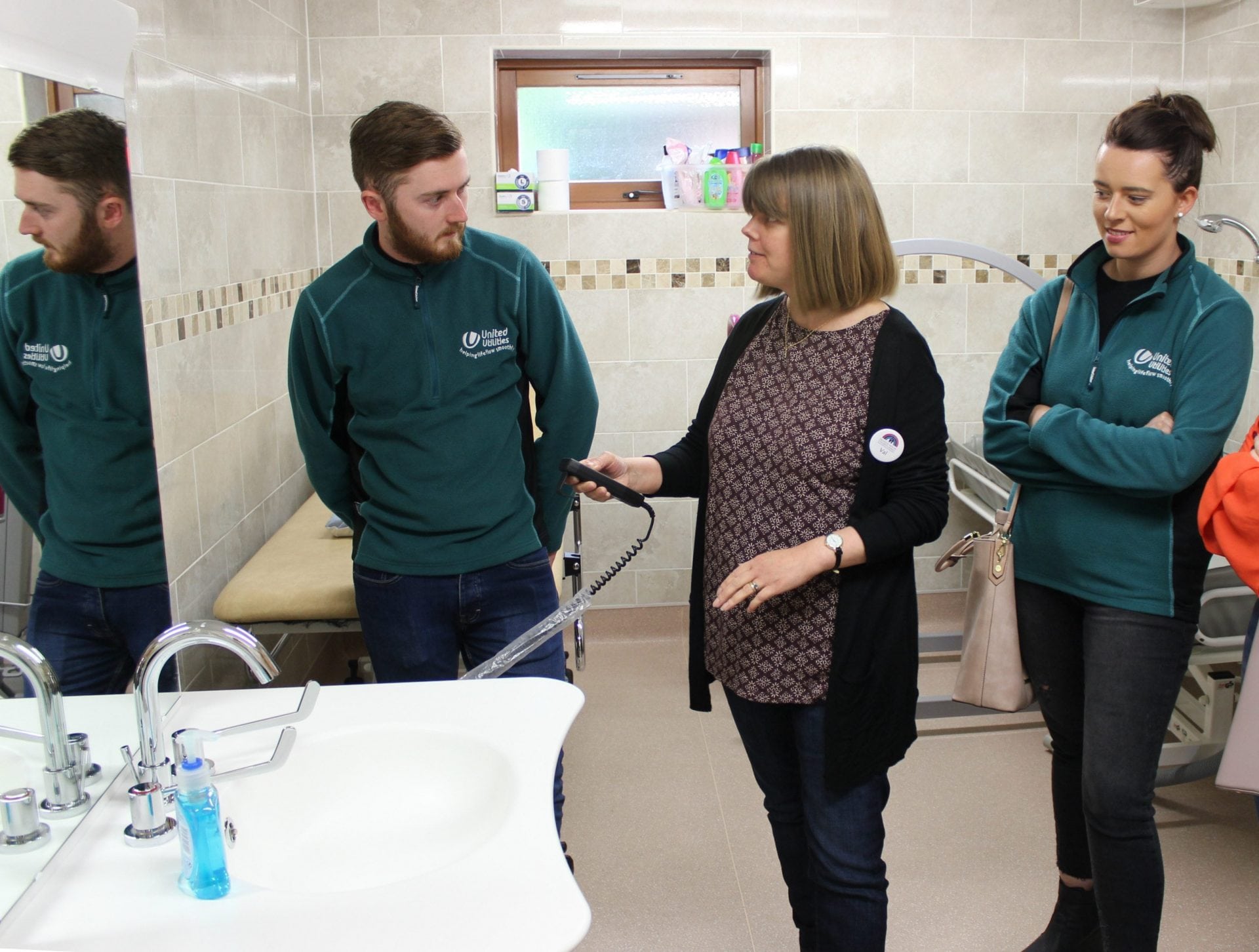 United Utilities employees view the facilities in Francis House