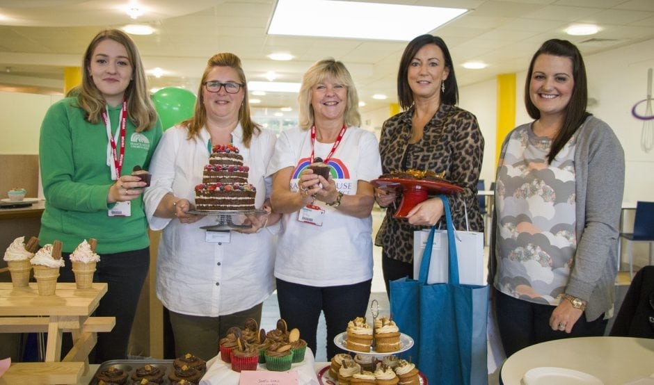 Staff at Siemens office cake bake