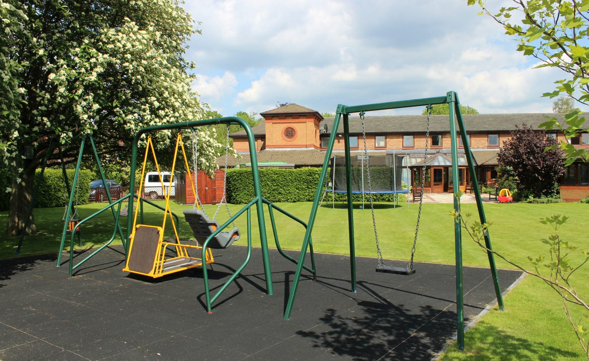 Garden and swings