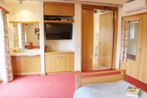 Bedroom with access through to bathroom