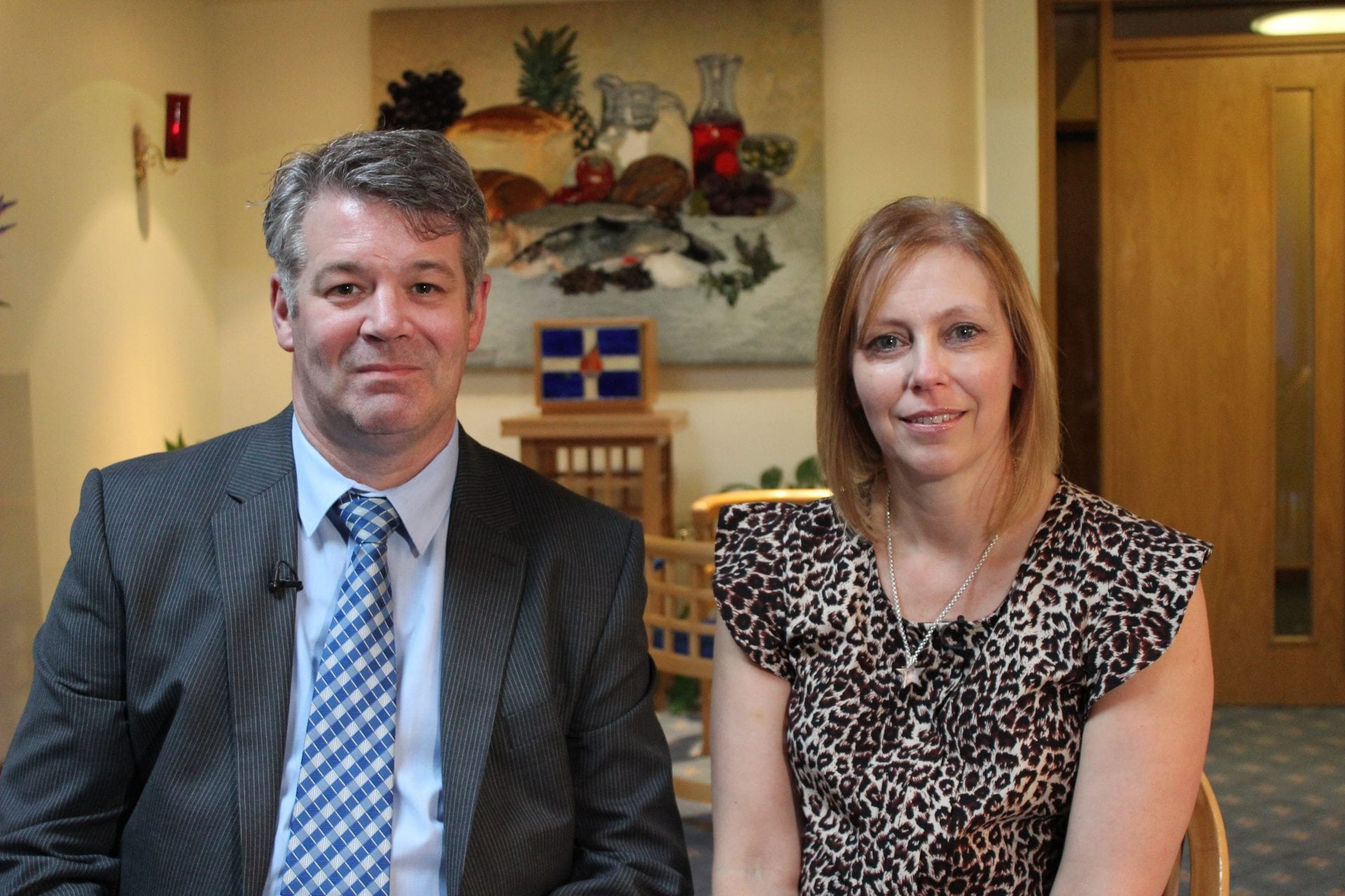 Couple at Francis House receiving bereavement support
