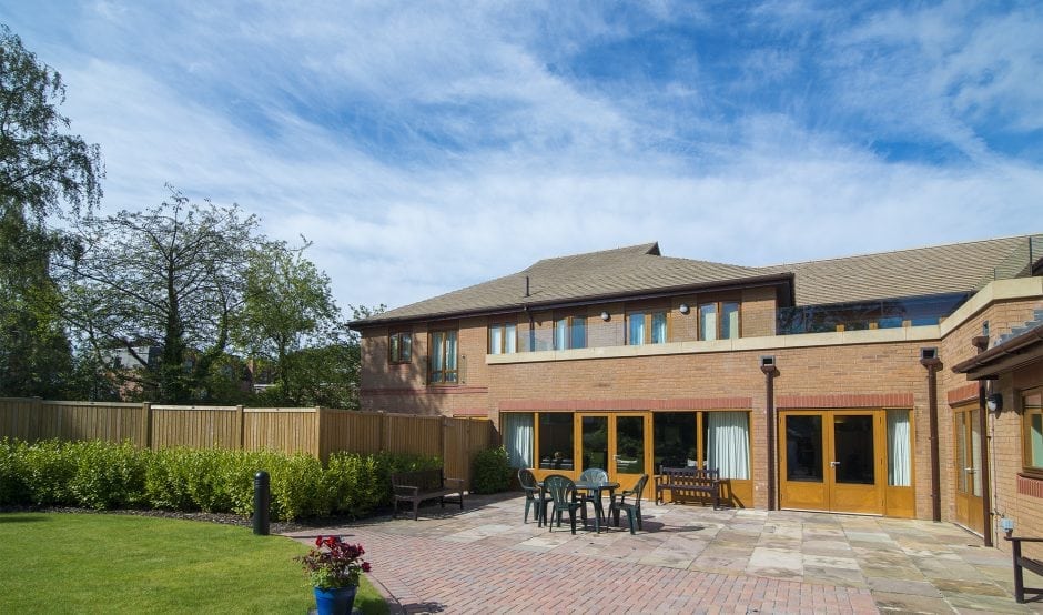 Exterior of Francis Lodge and patio area