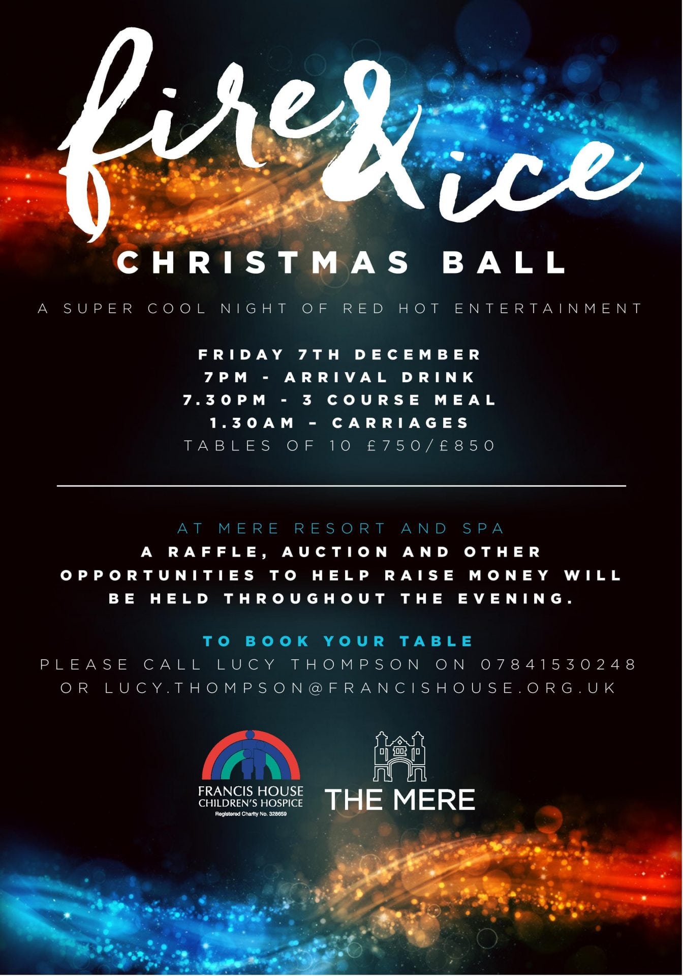 Fire and Ice Christmas Ball Flyer