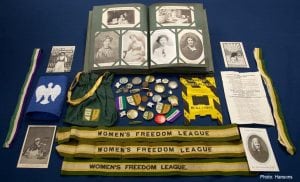 Collection of suffragette items