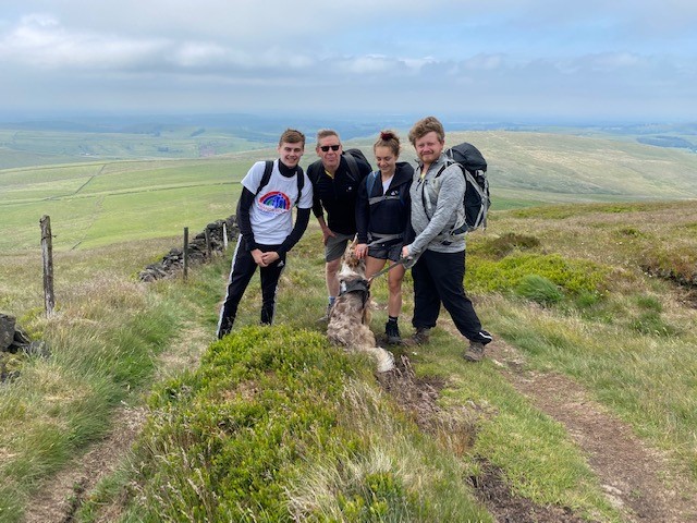 Team on Cheshire Three Peaks Challenge 2021