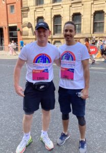 Two runners ready to take on the Great Manchester Run