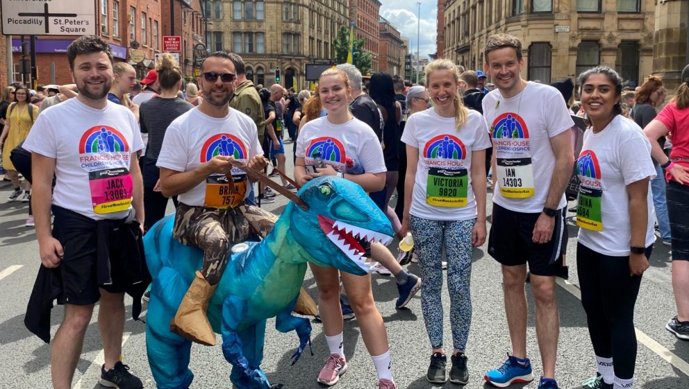 Francis House runners at the start line