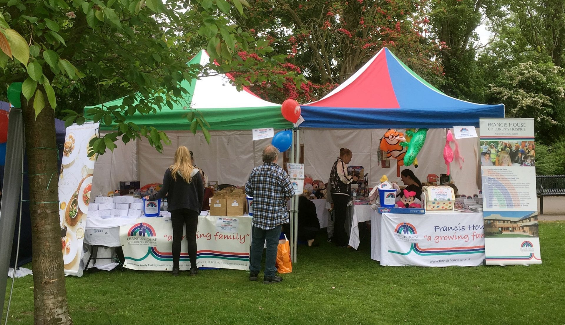 Francis House stall at the Didsbury festival