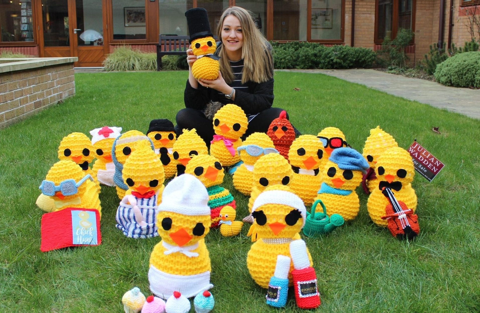 Rachel Astill with Didsbury Chick Hunt chicks