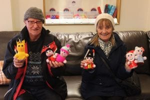 Mr Mrs Grimes knit for Francis House