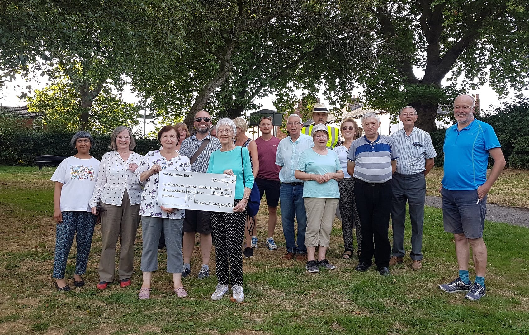 Friends of Ladybarn Park fundraised for Francis House
