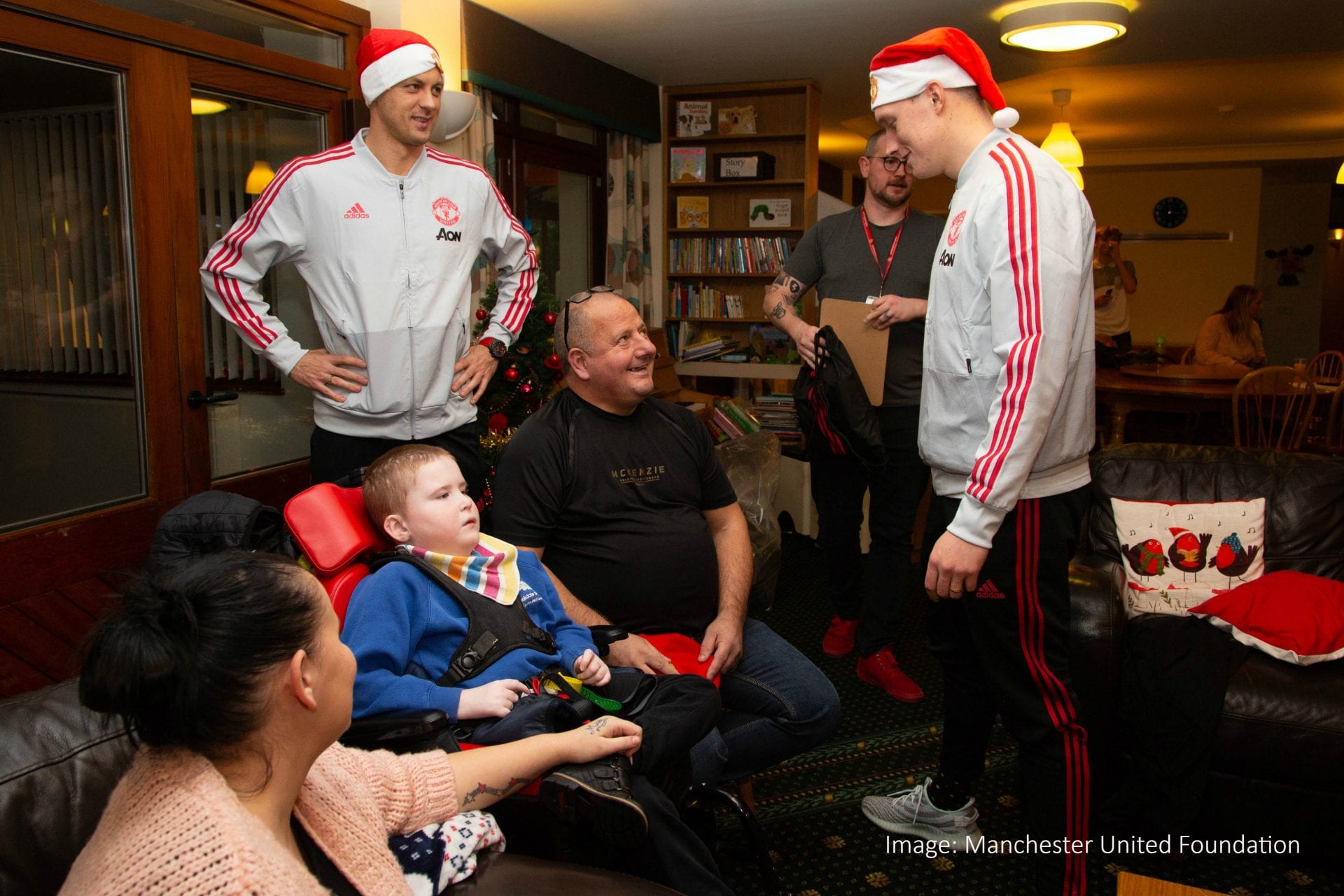 Lyndon and family with Nemanja Matic