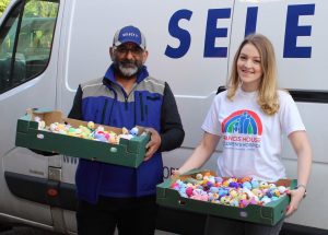 Nav Ajaz from Select Transport delivering chick orders.