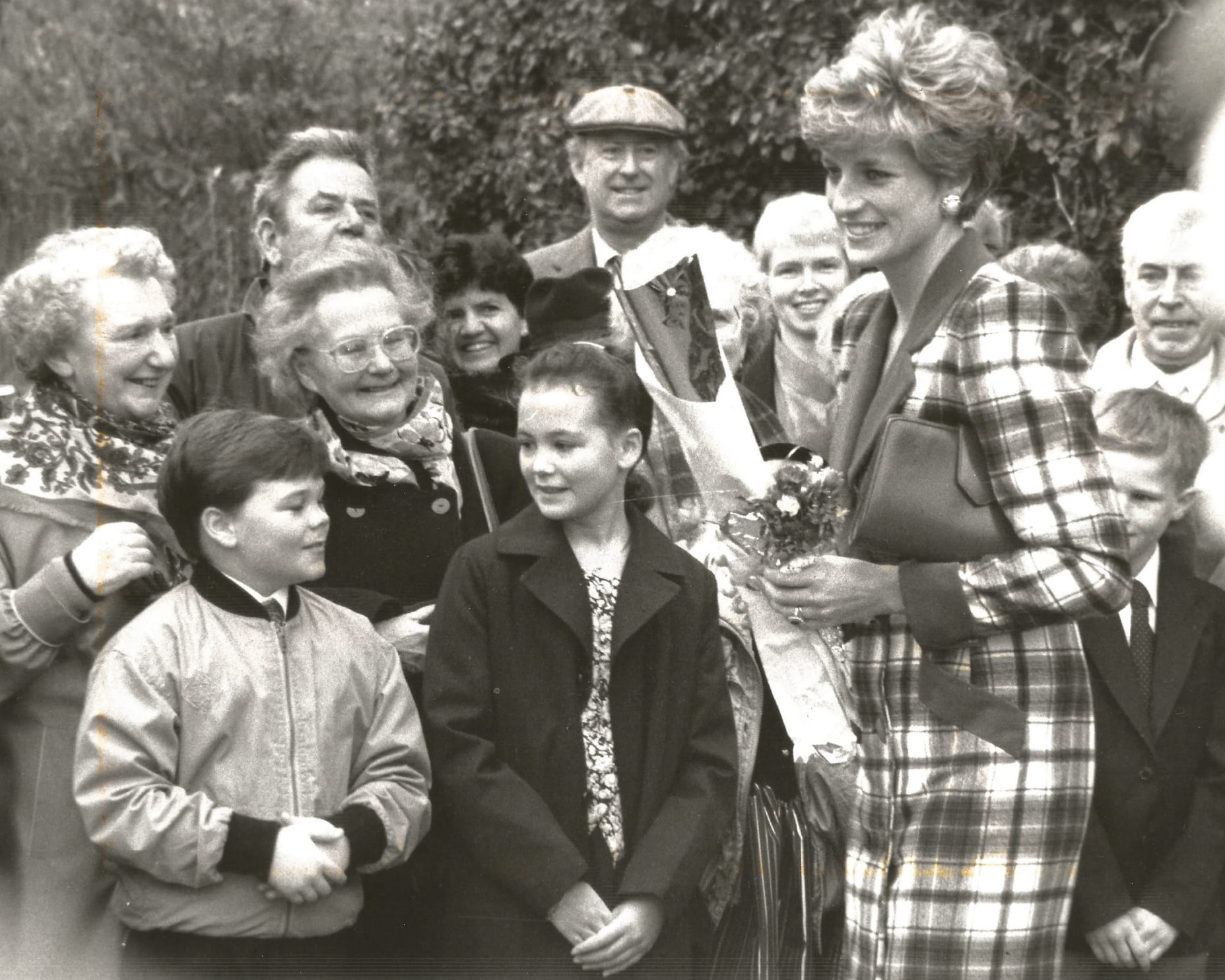 Dan and Jenny Gillespie pictured with Diana, Princess of Wales at the opening of Francis House in 1991.