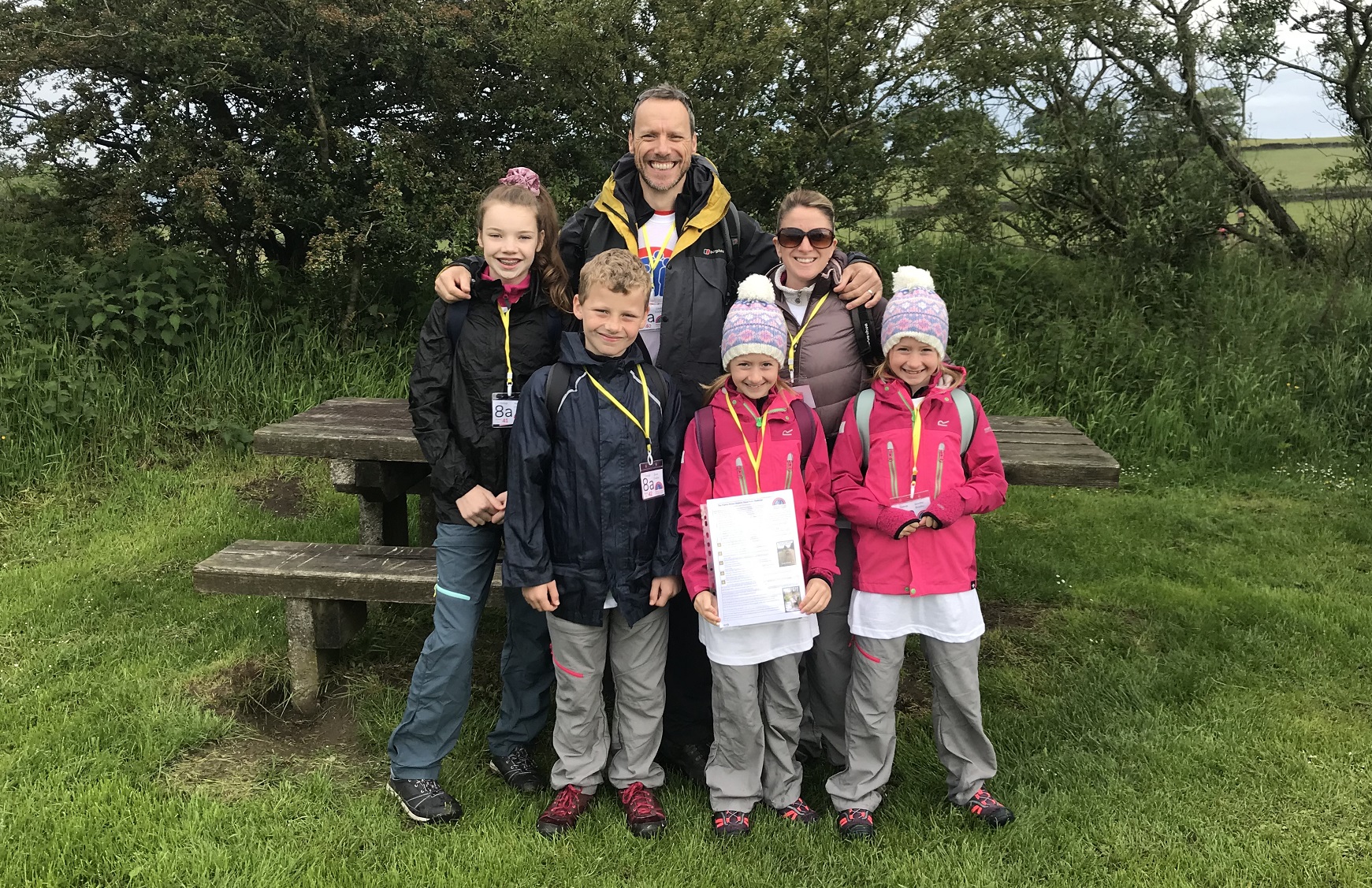 David Crookes and family line up for Cheshire Three Peaks