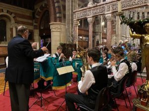 Stockport Schools Brass Band perform