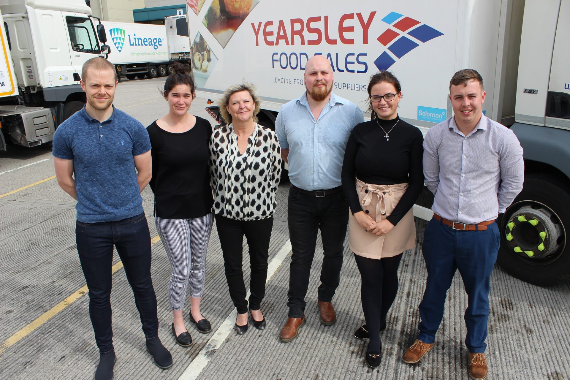 Staff stood in front of Yearsley Food truck