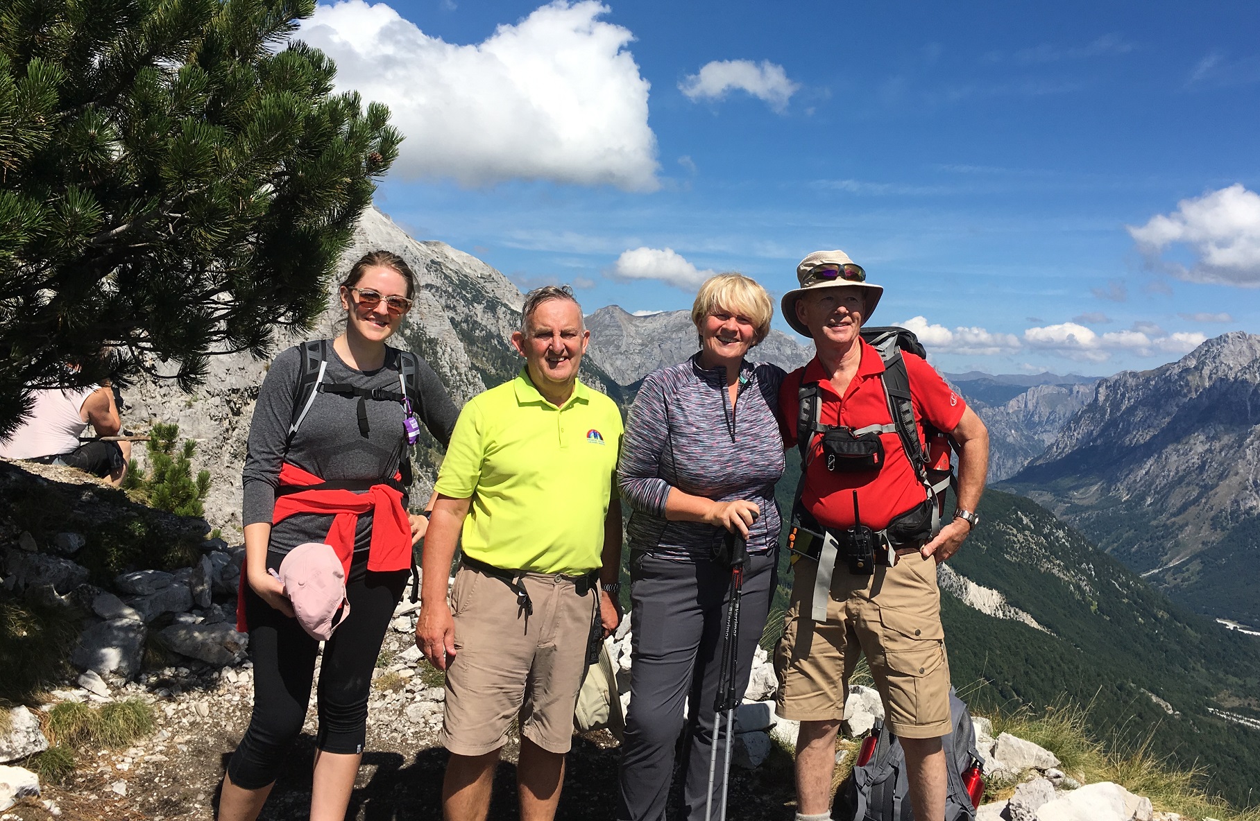 Group of four Francis House hospice trekkers