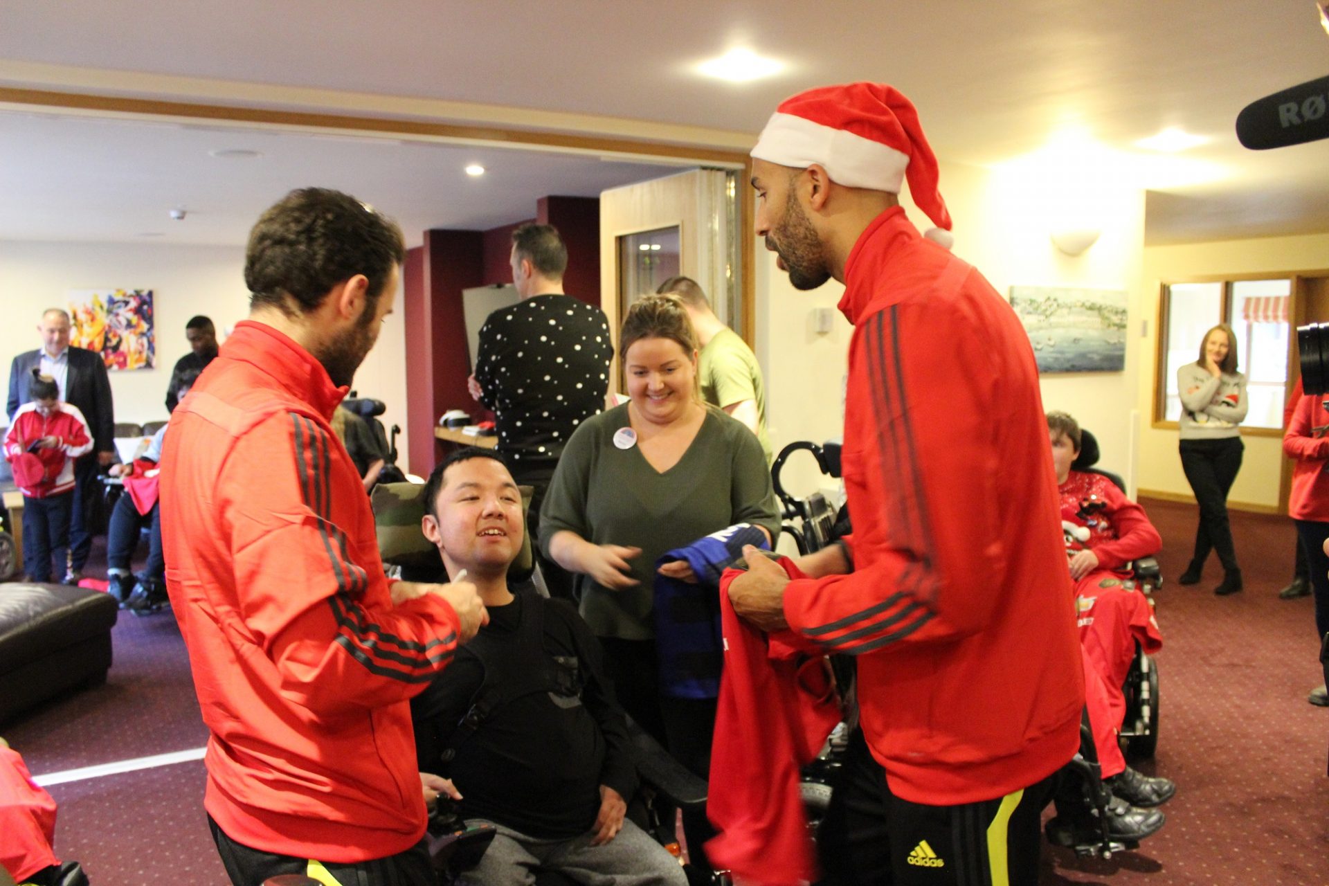 Manchester United players at Francis House