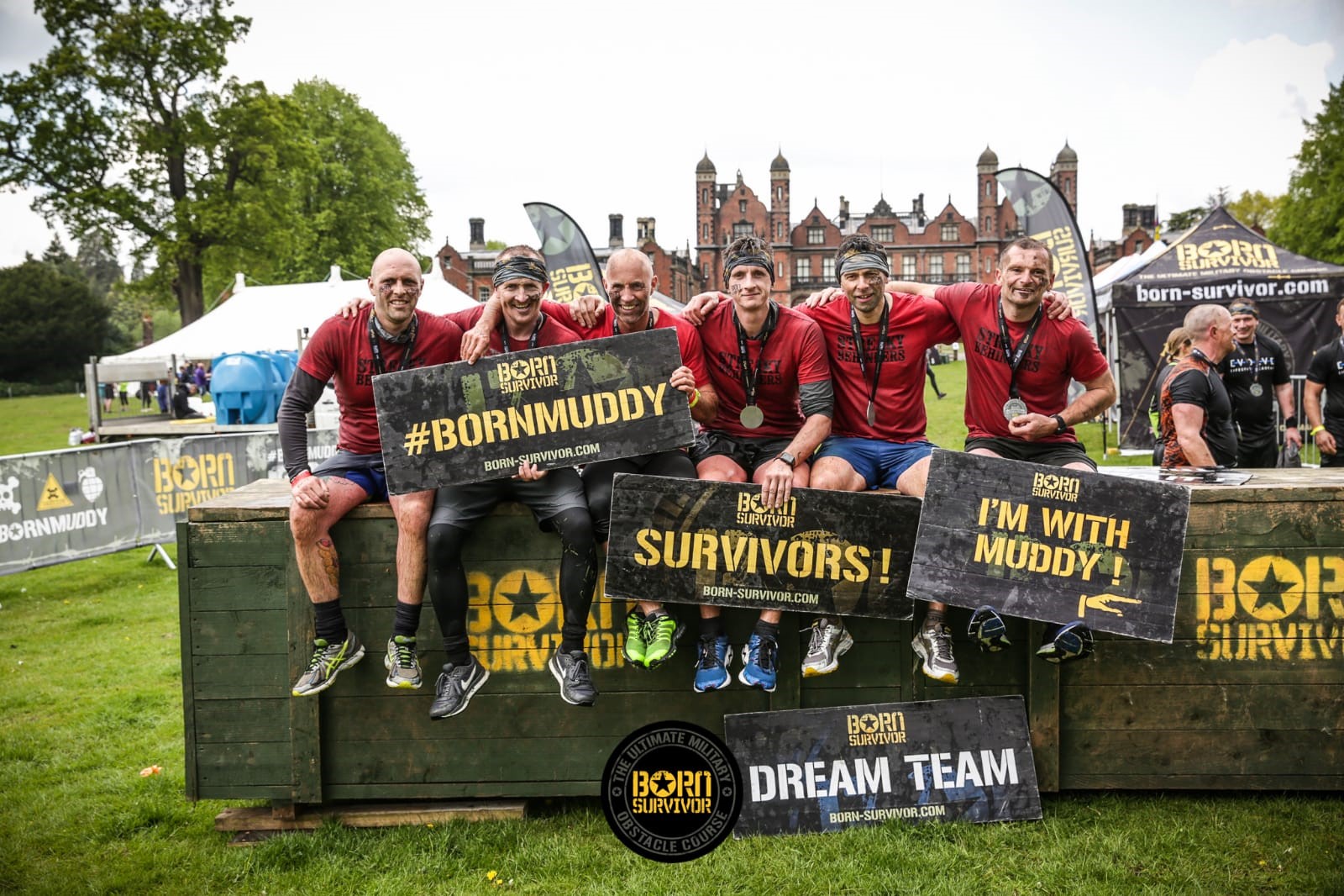 Dads complete in the Born Survivor.