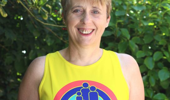 woman wearing a running vest