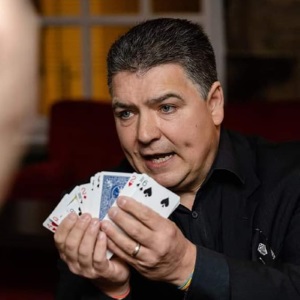 Darren Brand performing magic tricks