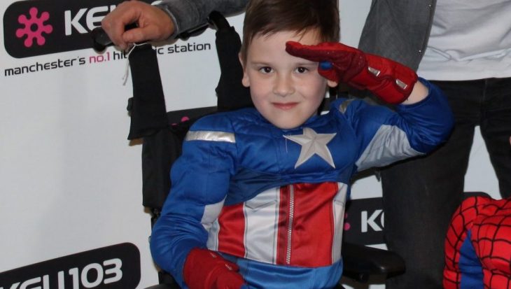 Josh Lapi dressed at Captain America