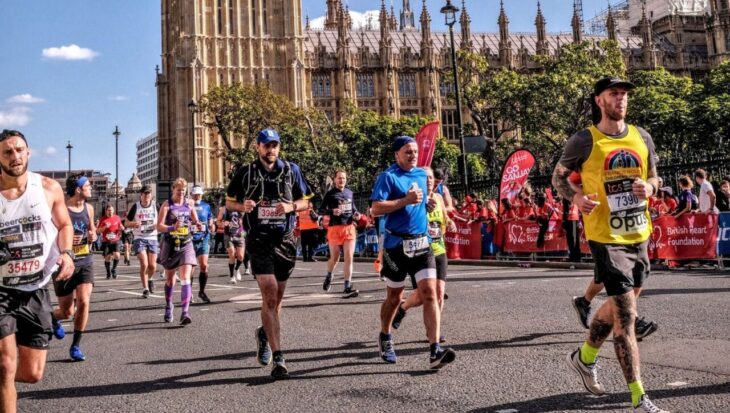 Matt Evans runs the London Marathon