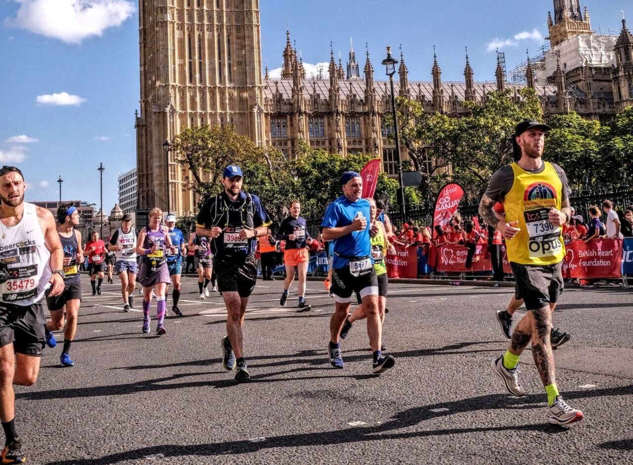 Matt Evans runs the London Marathon