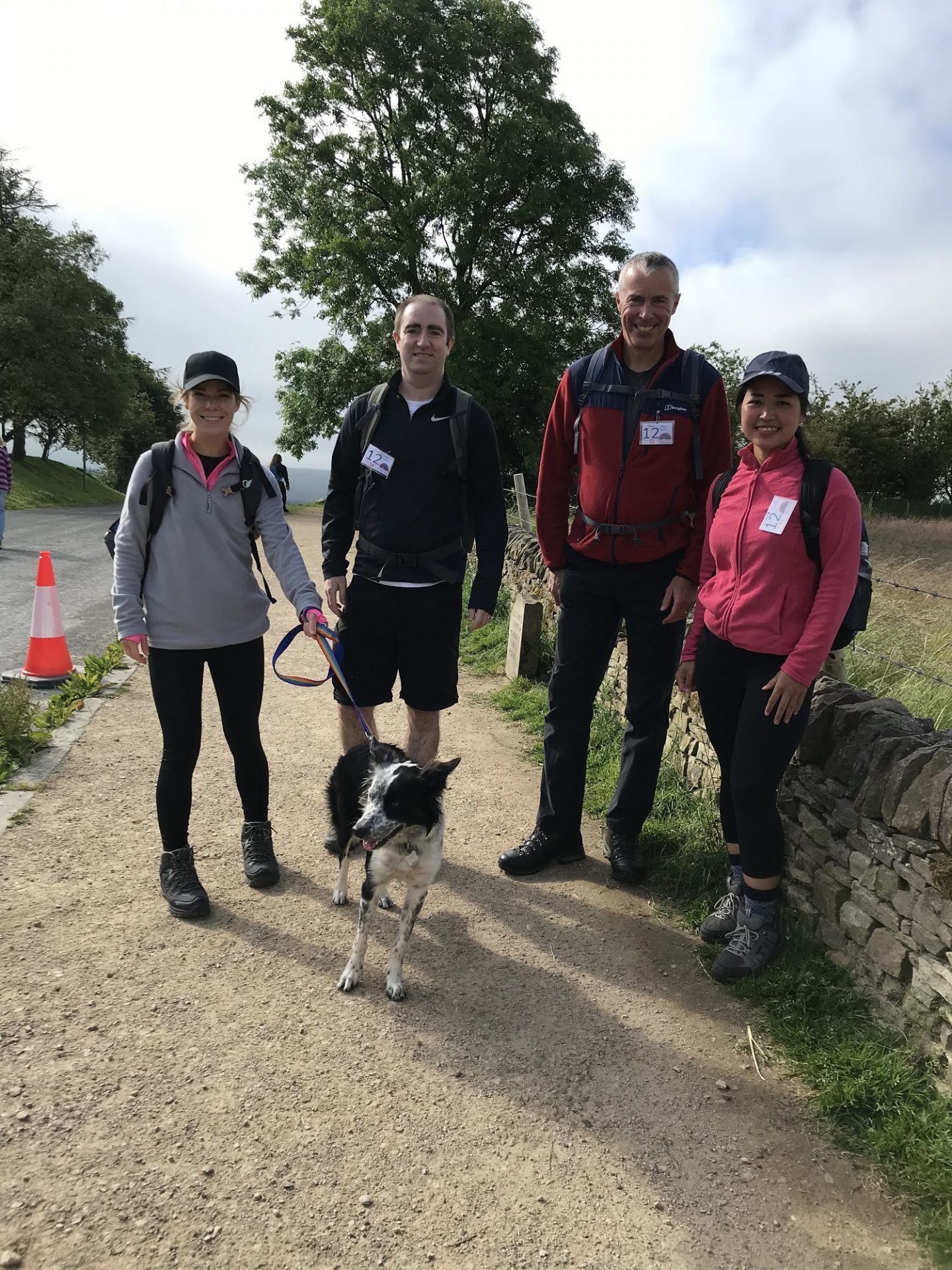 Francis House walking group with dog