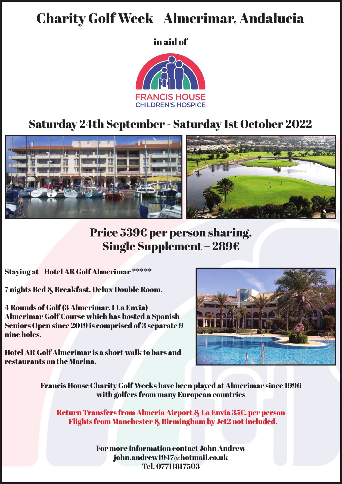 Charity Golf week poster
