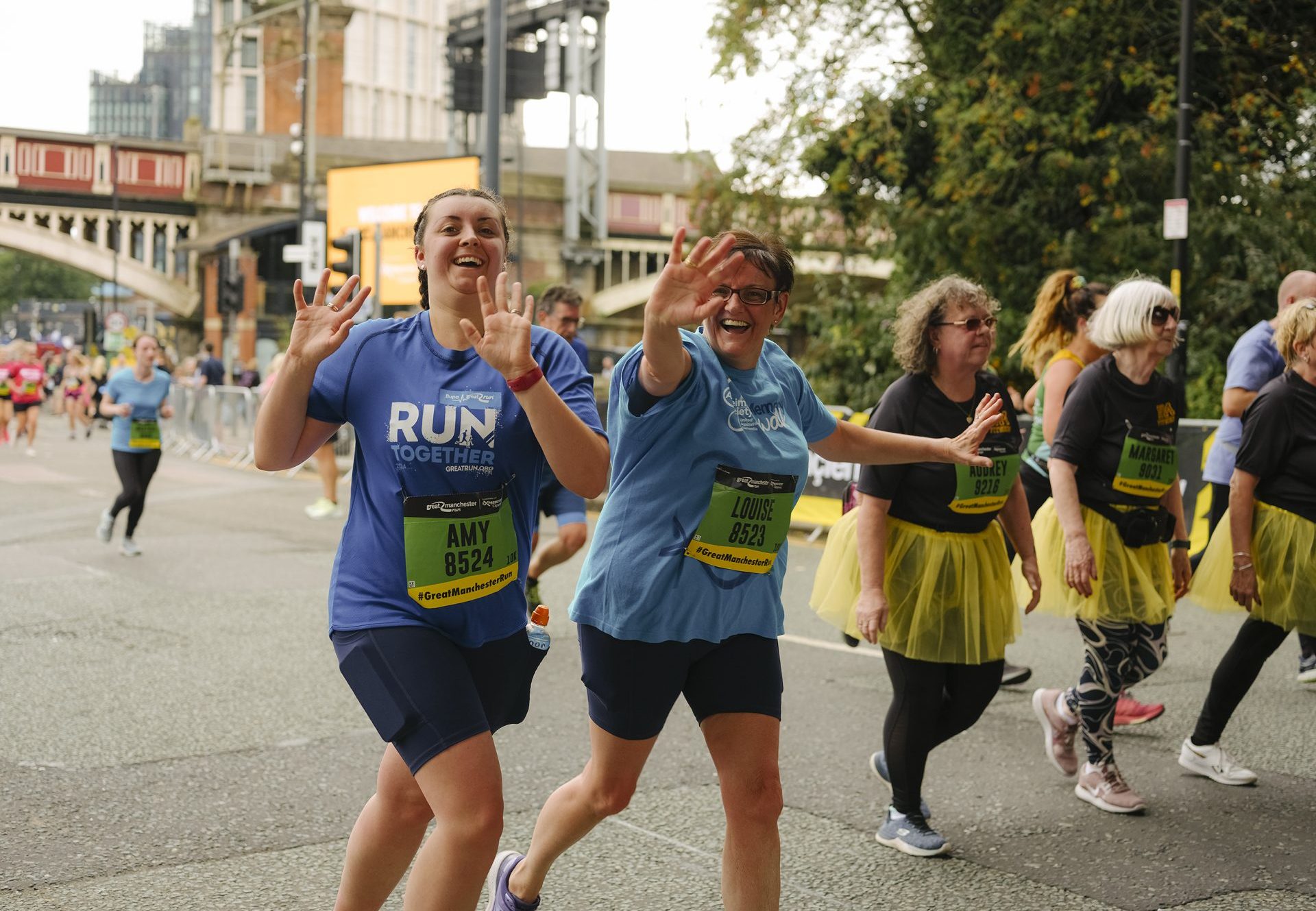 Group of women running the Great Manchester Run