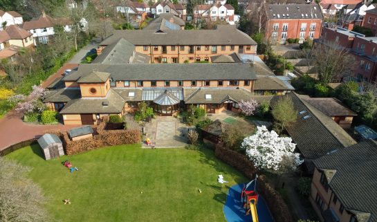 View from above of Francis House Children's Hospice