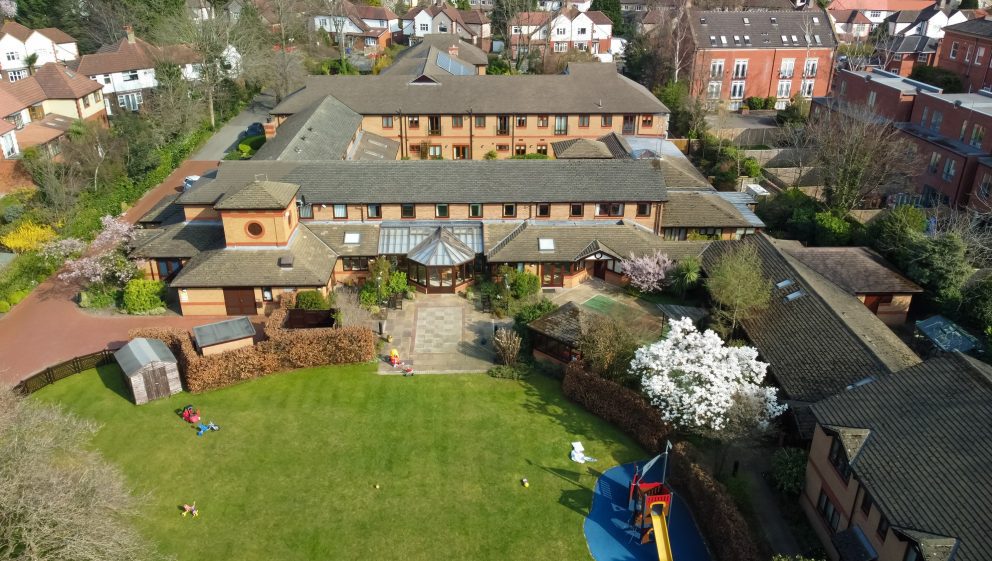 View from above of Francis House Children's Hospice