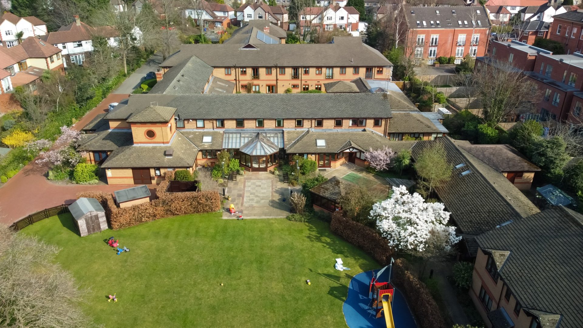 View from above of Francis House Children's Hospice