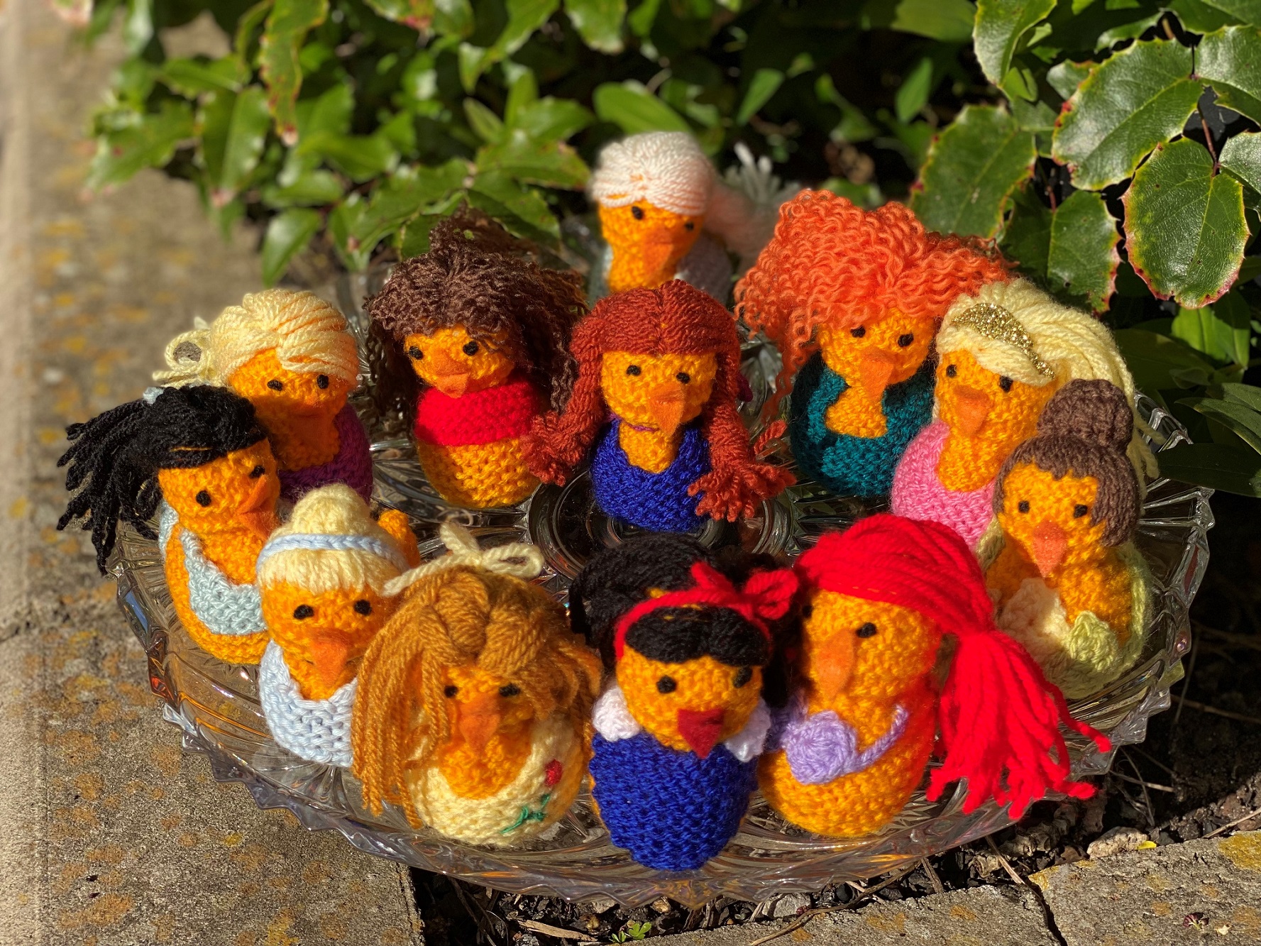 Disney character knitted chicks