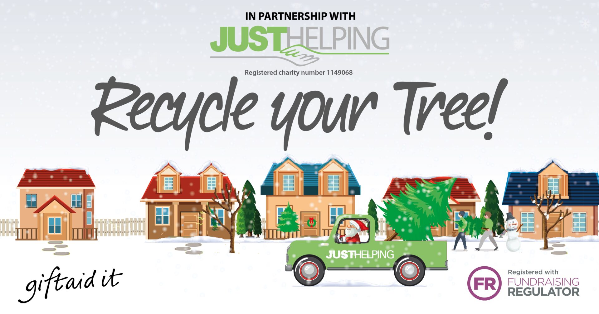 Graphic illustration of Recycle your Christmas tree