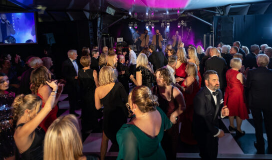 Guests dancing at the Christmas Ball