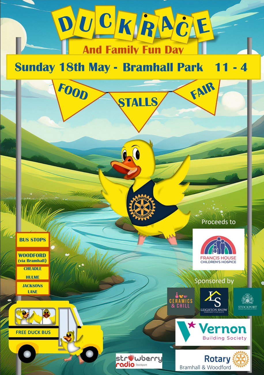 Poster advertising a toy duck race