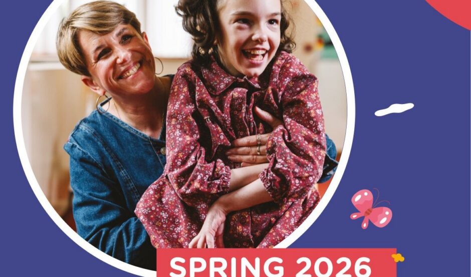 Cover of Francis House spring newsletter featuring a girl and woman smiling