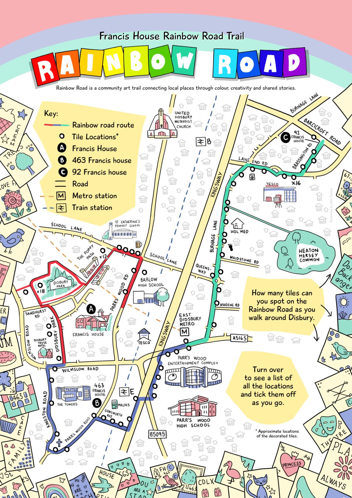 a colourful road map