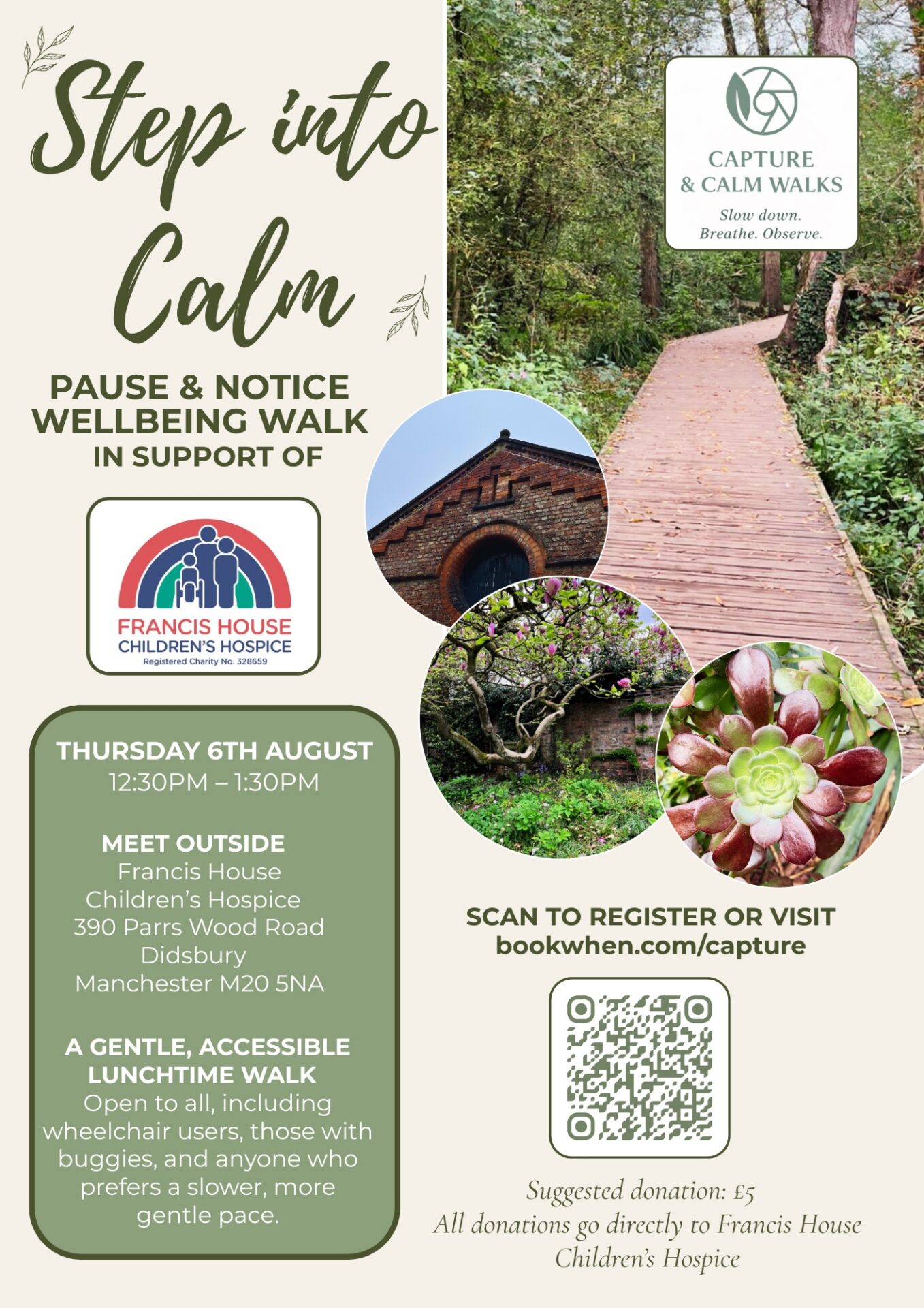 Poster advertising a wellbeing walk